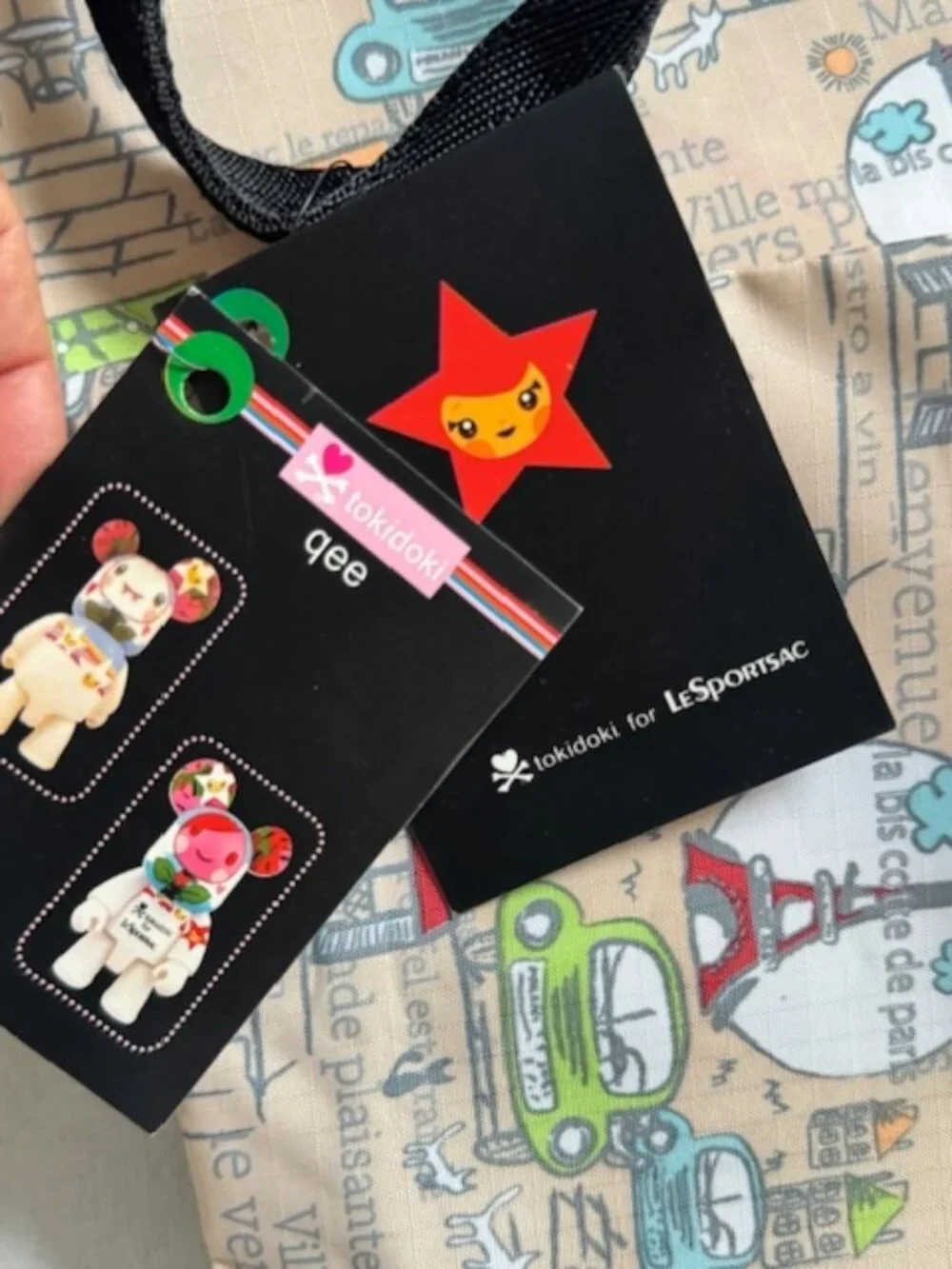 Rare Tokidoki For LeSportsac Paris City Life Tote With Matching Pouch &Toy Charm